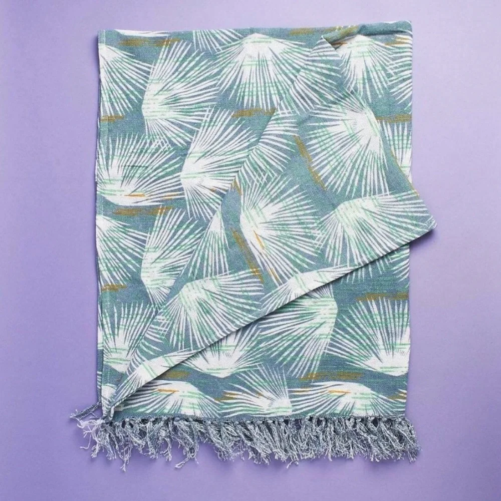 NWT ✨ Noho Home ✨ Jalene Kanani • Hawaii • Loulu Palm • Throw Blanket - Picture 2 of 7